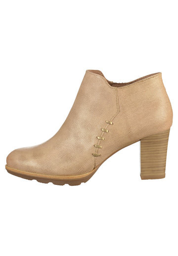 Tamaris Stiefelette Leder Beige - surf4shoes