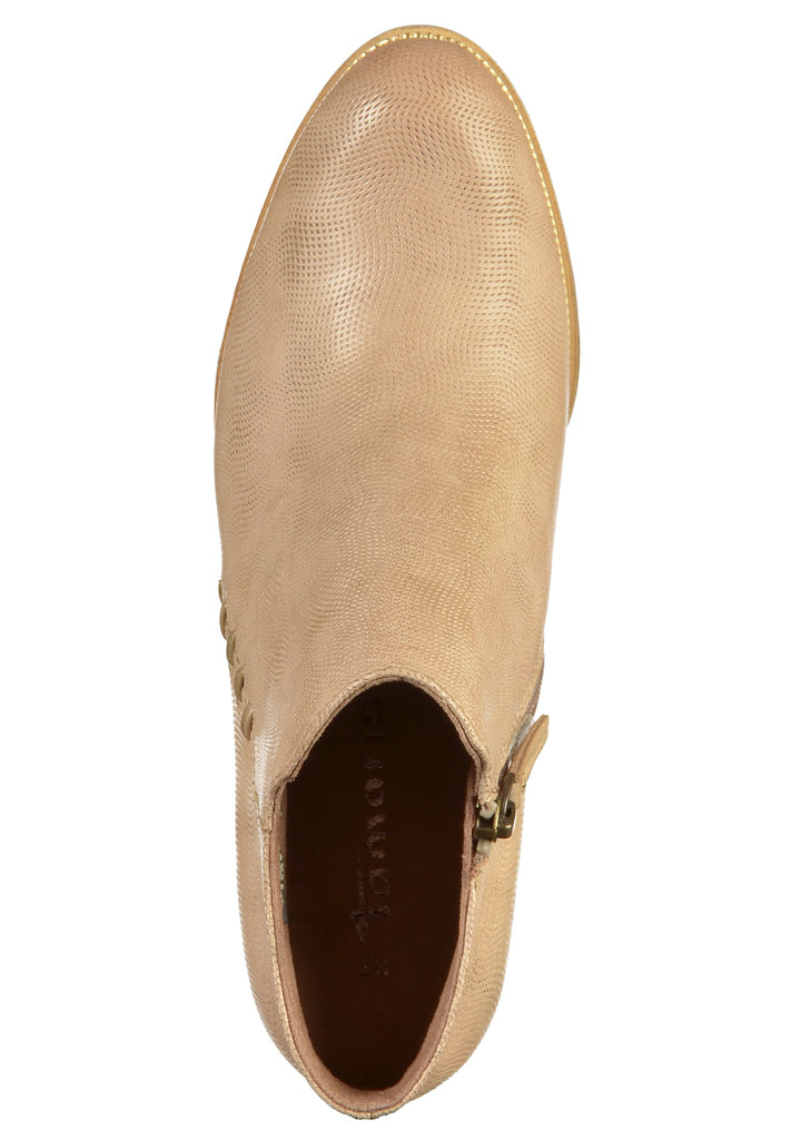 Tamaris Stiefelette Leder Beige - surf4shoes