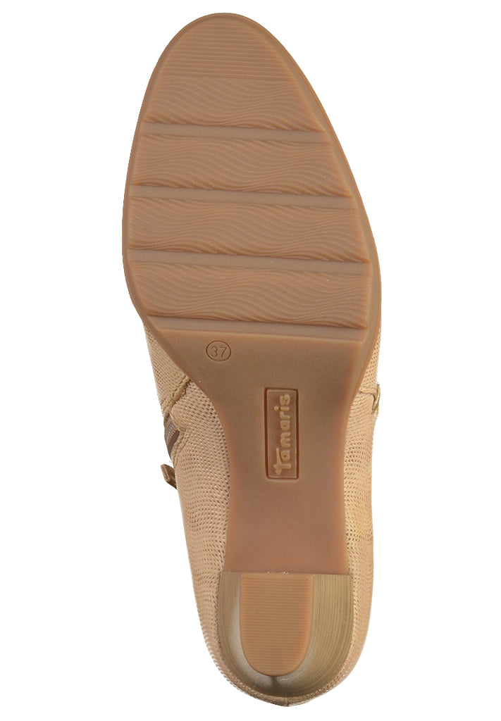 Tamaris Stiefelette Leder Beige - surf4shoes