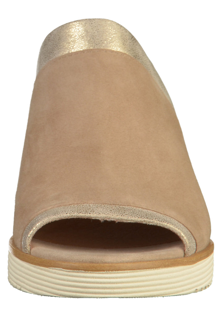 Tamaris Pantoletten Leder Beige - surf4shoes