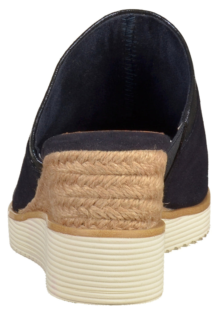 Tamaris Pantoletten Leder Navy - surf4shoes