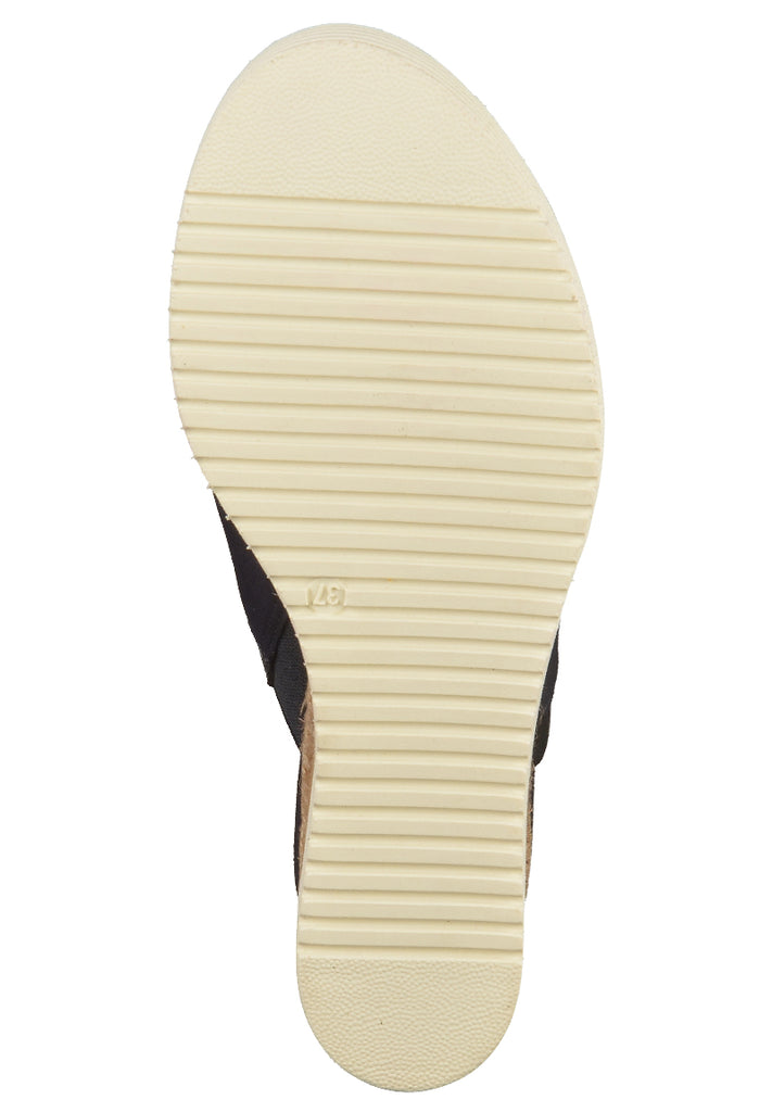 Tamaris Pantoletten Leder Navy - surf4shoes