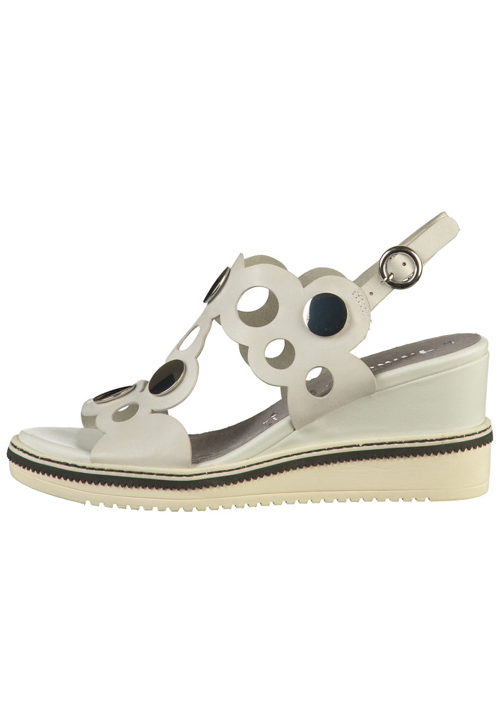 Tamaris Sandalen Leder Weiß - surf4shoes