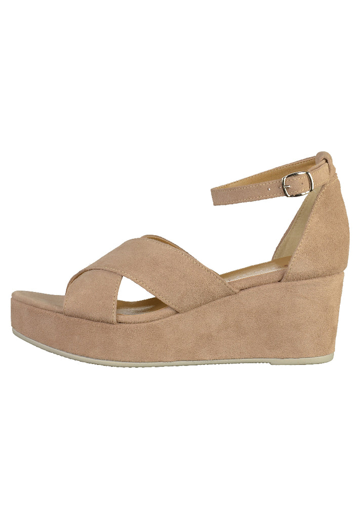 Tamaris Sandalen Leder Taupe - surf4shoes