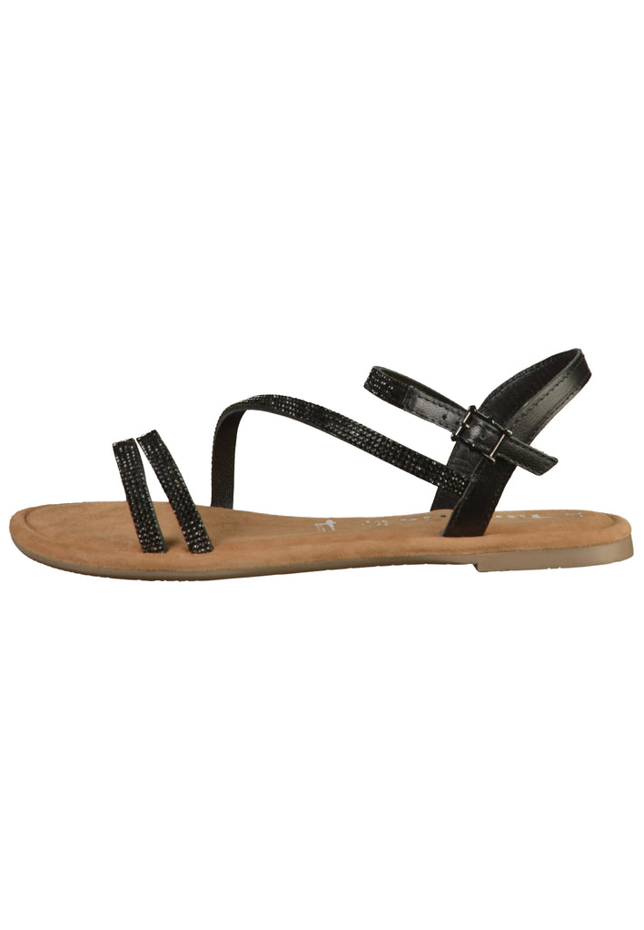 Tamaris Sandalen Leder Schwarz - surf4shoes