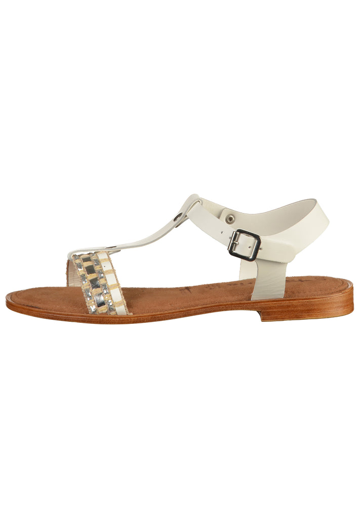 Tamaris Sandalen Leder Weiß - surf4shoes