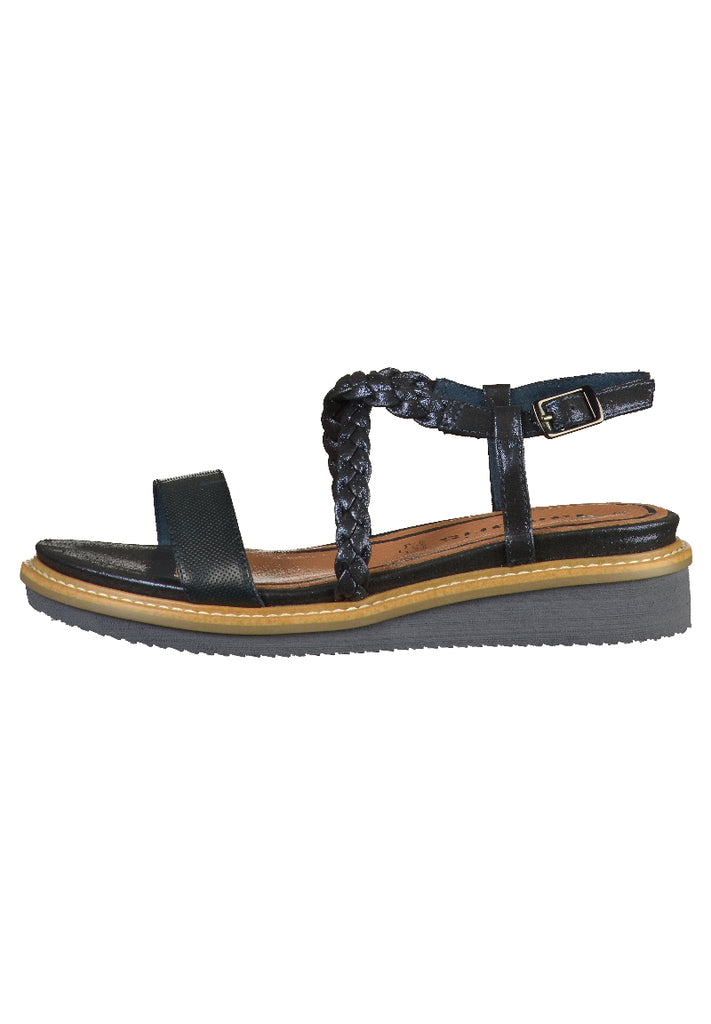Tamaris Sandalen Leder/Textil Navy - surf4shoes