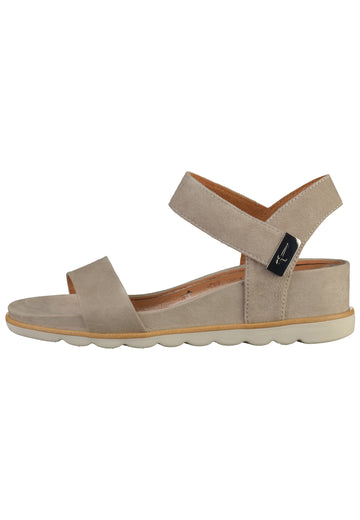 Tamaris Sandalen Leder Hellgrau - surf4shoes