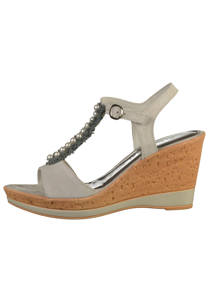 Tamaris Sandalen Leder Hellgrau - surf4shoes