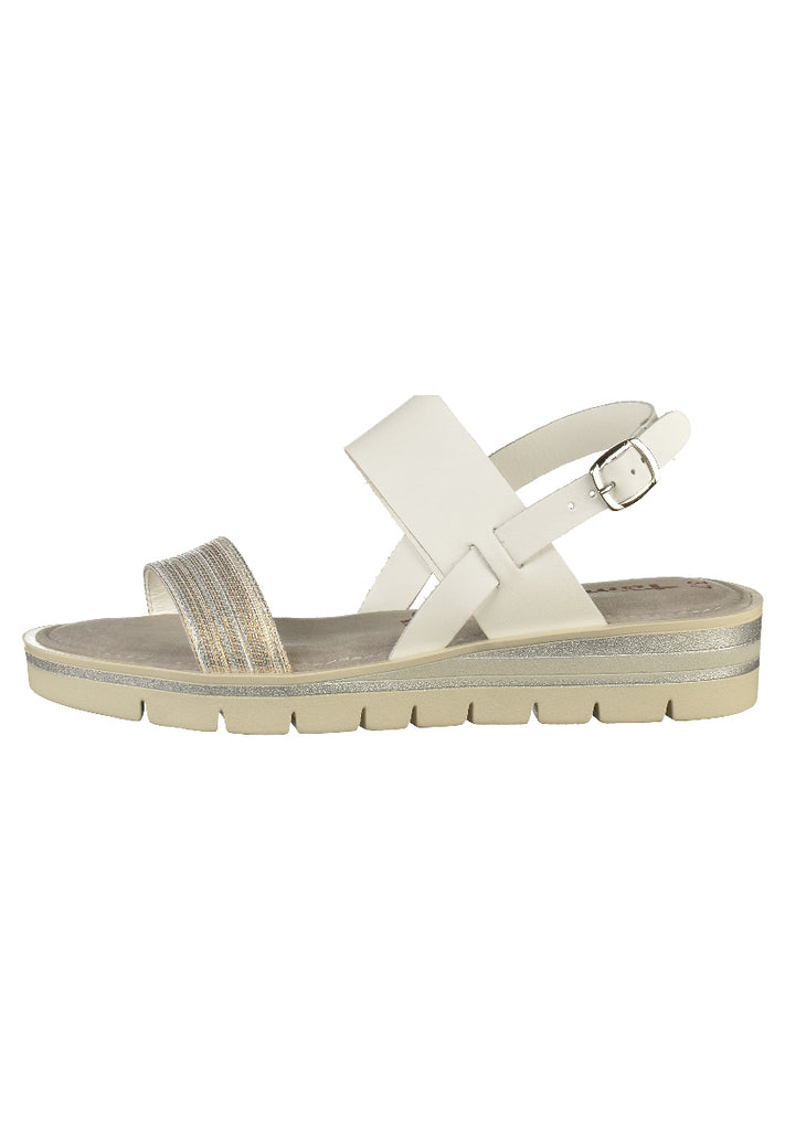 Tamaris Sandalen Leder Weiß - surf4shoes
