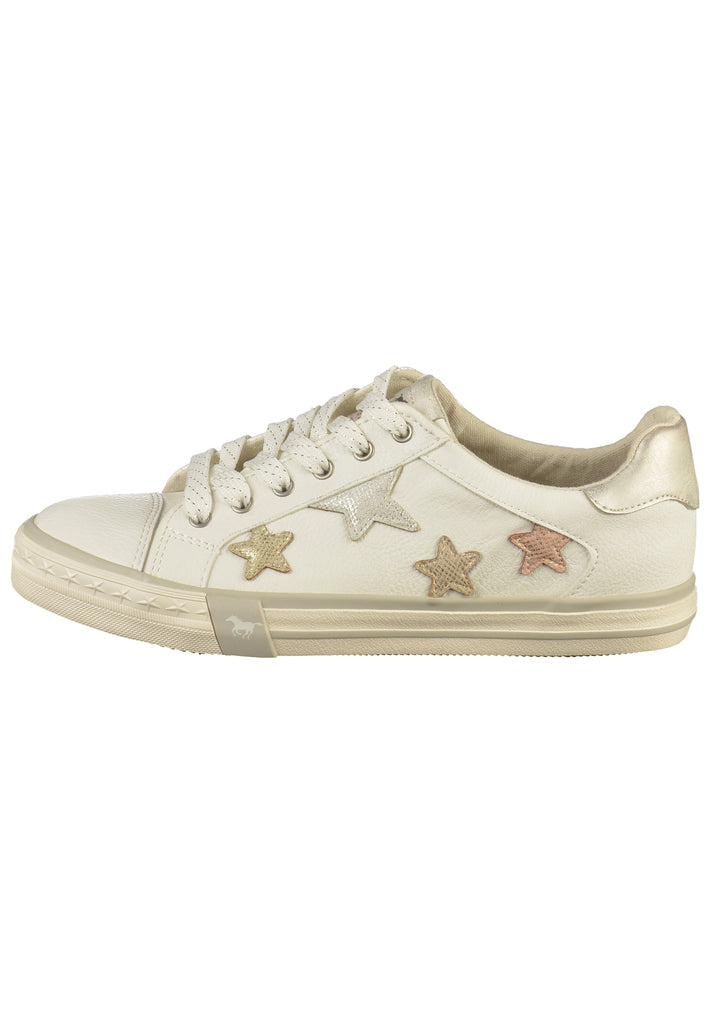 Mustang Sneaker Lederimitat Weiß - surf4shoes