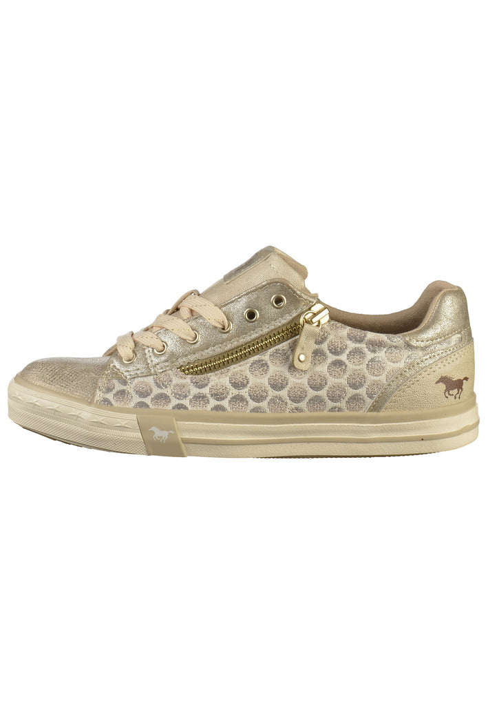Mustang Sneaker Lederimitat/Textil Beige - surf4shoes