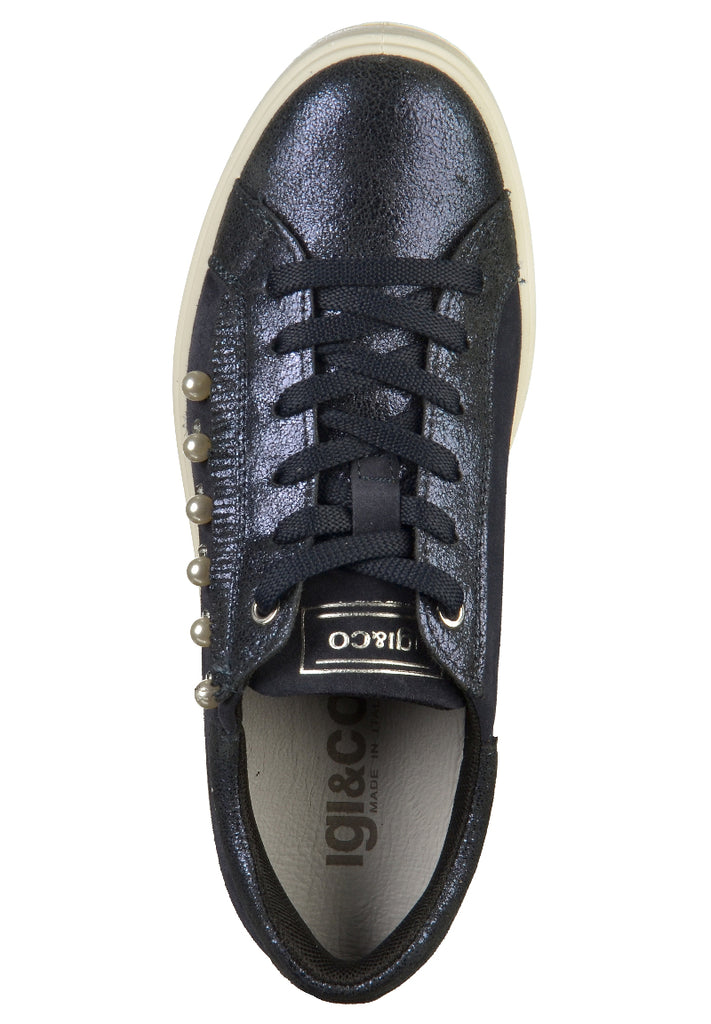 IGI&CO Sneaker Nubukleder Dunkelblau - surf4shoes