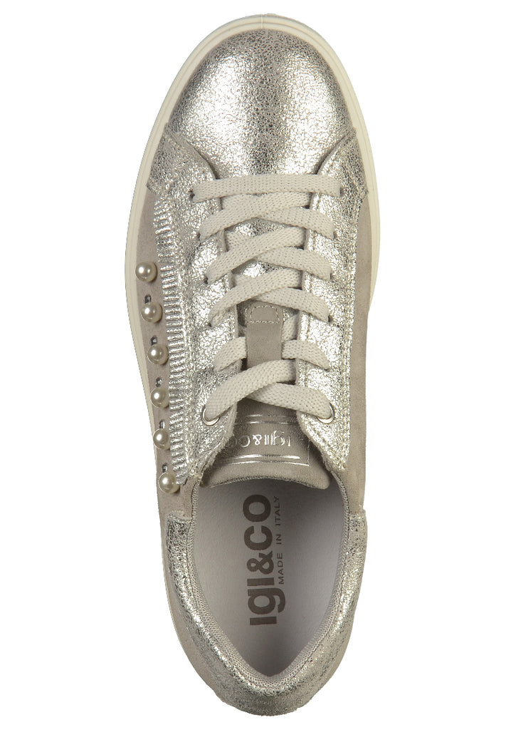 IGI&CO Sneaker Nubukleder Silber - surf4shoes