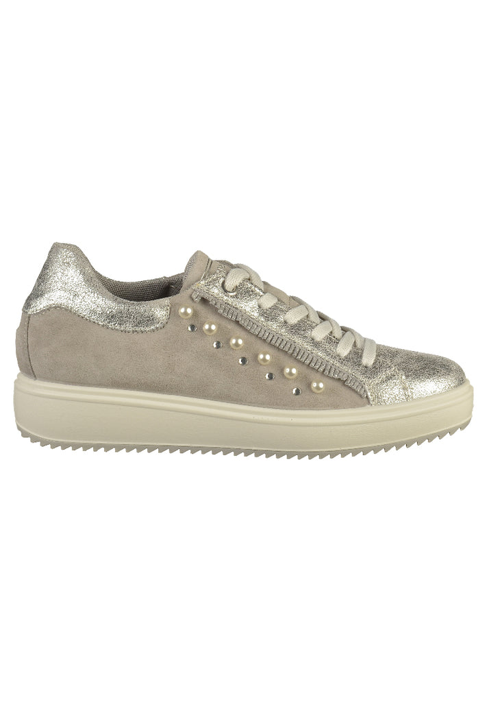 IGI&CO Sneaker Nubukleder Silber - surf4shoes