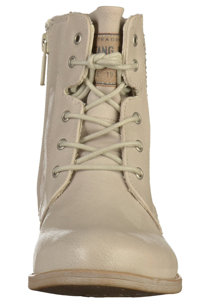 Mustang Stiefelette Lederimitat Beige - surf4shoes