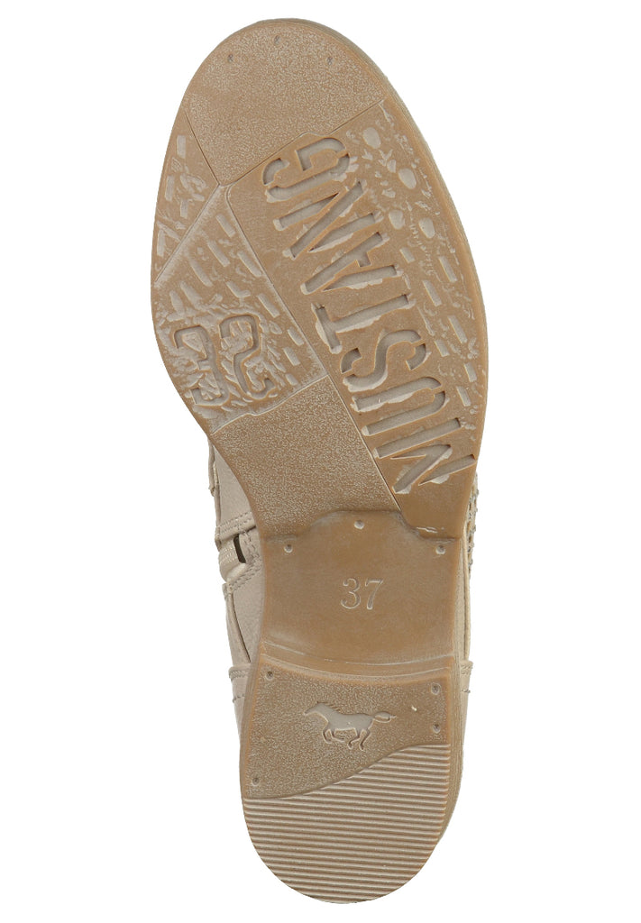 Mustang Stiefelette Lederimitat Beige - surf4shoes