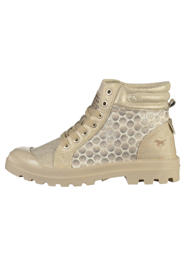 Mustang Sneaker Lederimitat/Textil Beige - surf4shoes