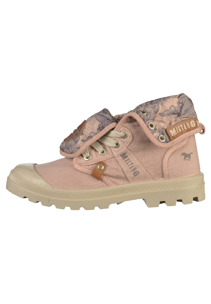 Mustang Stiefelette Canvas Rose - surf4shoes