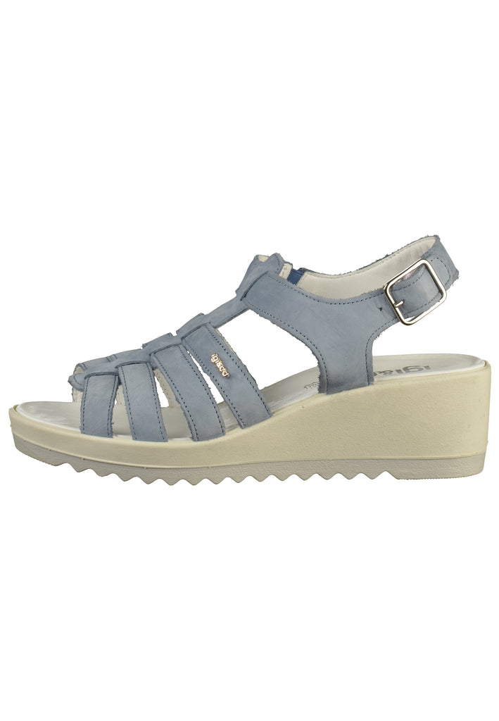 IGI&CO Sandalen Nubukleder Hellblau - surf4shoes