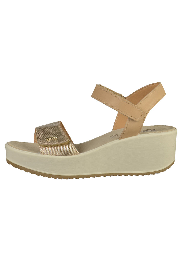 IGI&CO Sandalen Leder Beige/Gold - surf4shoes