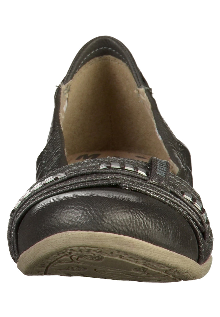 Mustang Ballerinas Lederimitat Dunkelgrau - surf4shoes