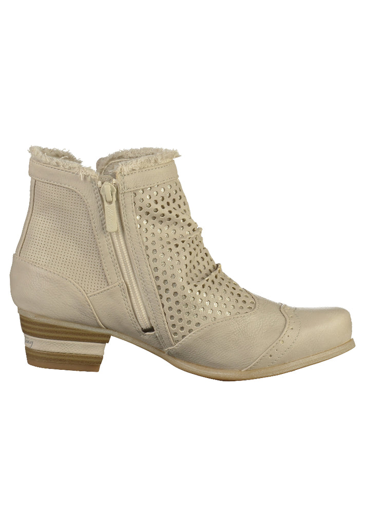 Mustang Stiefelette Lederimitat Beige - surf4shoes
