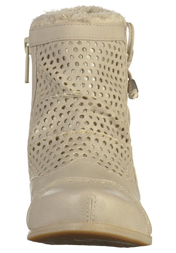 Mustang Stiefelette Lederimitat Beige - surf4shoes