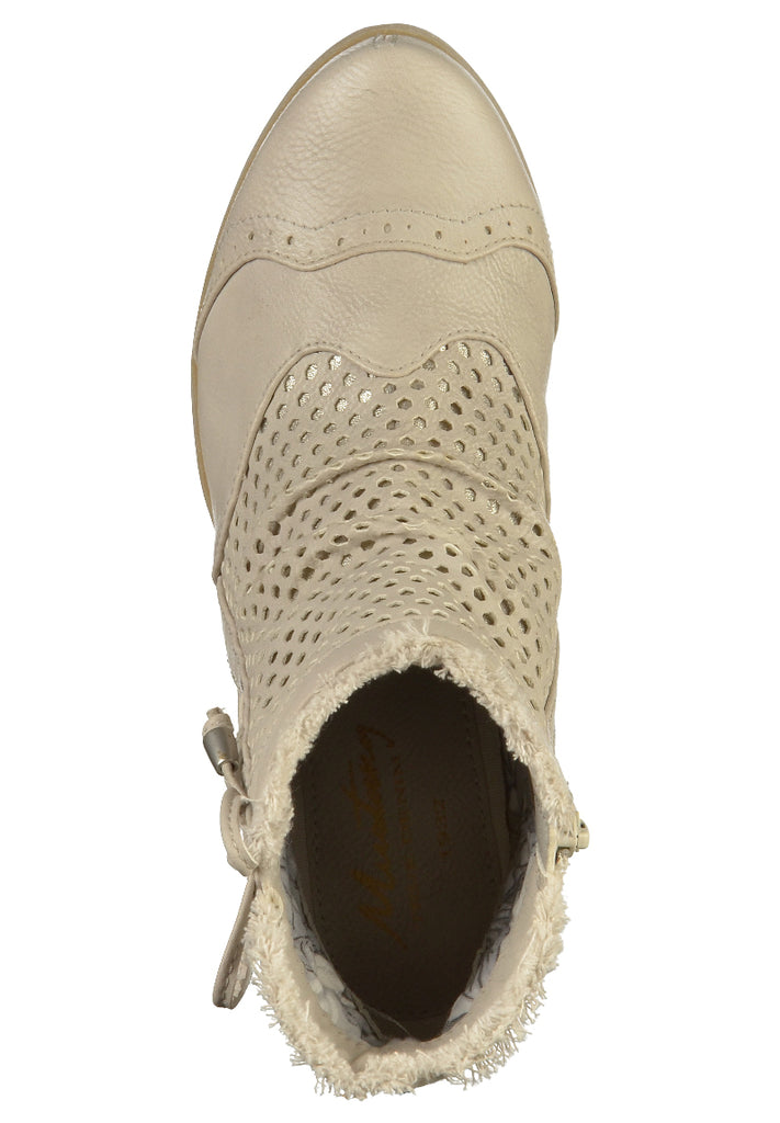Mustang Stiefelette Lederimitat Beige - surf4shoes