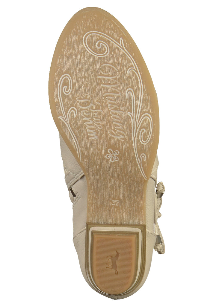 Mustang Stiefelette Lederimitat Beige - surf4shoes
