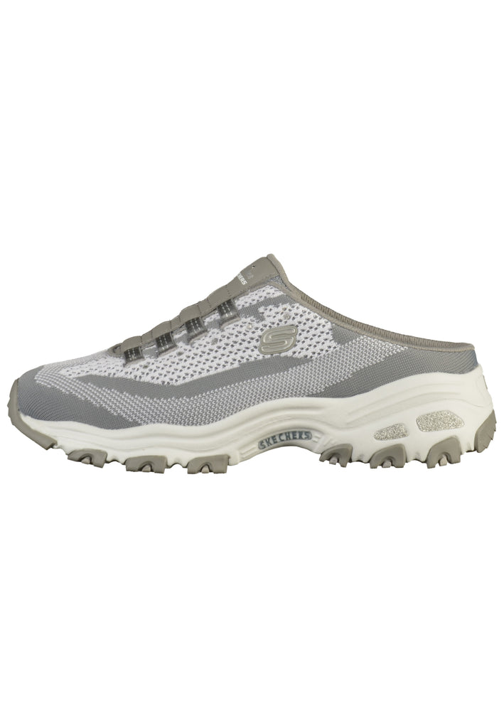 Skechers Pantoletten Mesh Grau/Weiß - surf4shoes