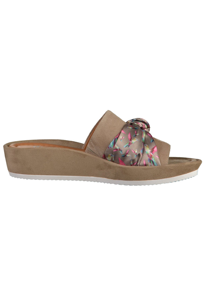 ara Pantoletten Veloursleder Taupe - surf4shoes