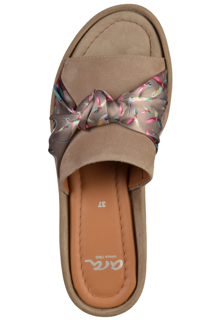 ara Pantoletten Veloursleder Taupe - surf4shoes