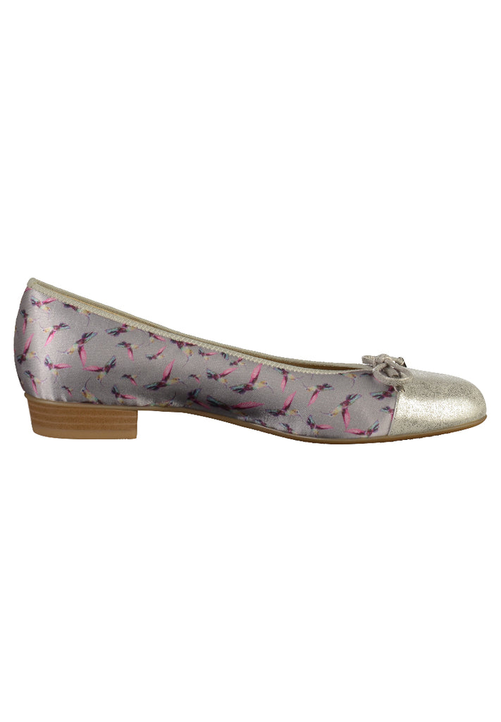 ara Ballerinas Leder/Textil Silber - surf4shoes