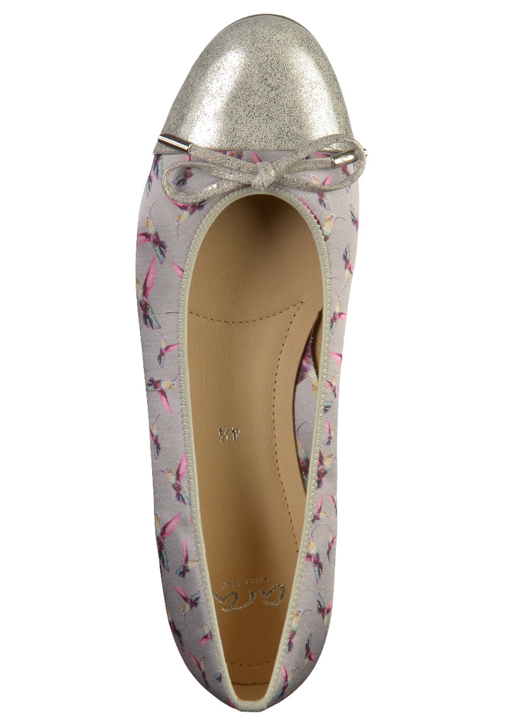 ara Ballerinas Leder/Textil Silber - surf4shoes
