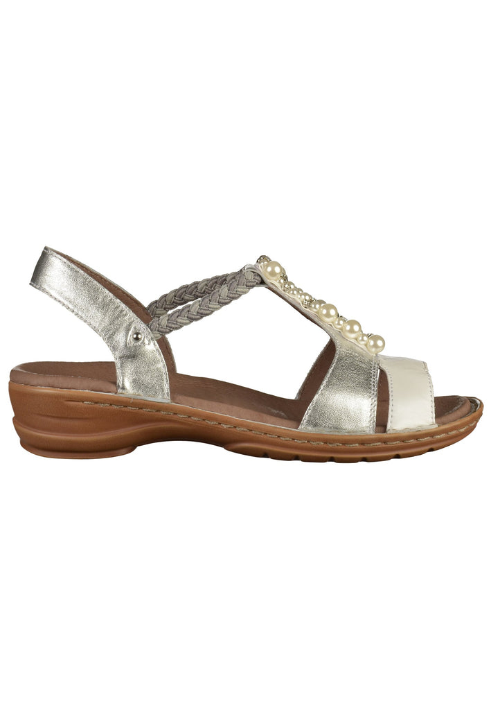ara Sandalen Glattleder Silber - surf4shoes