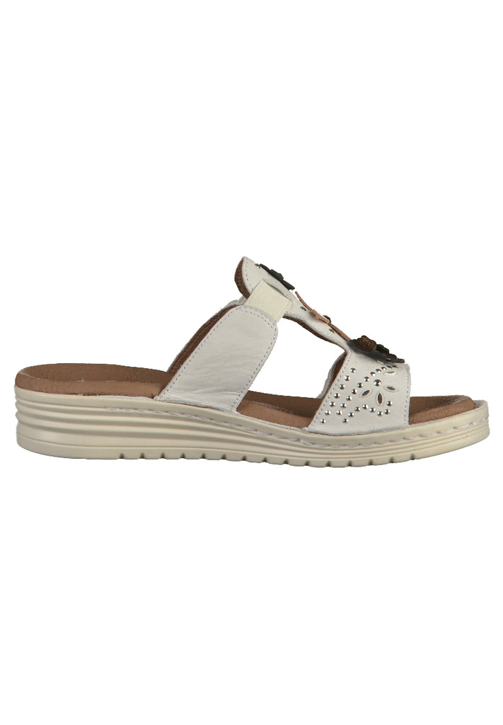 ara Pantoletten Leder Weiß - surf4shoes