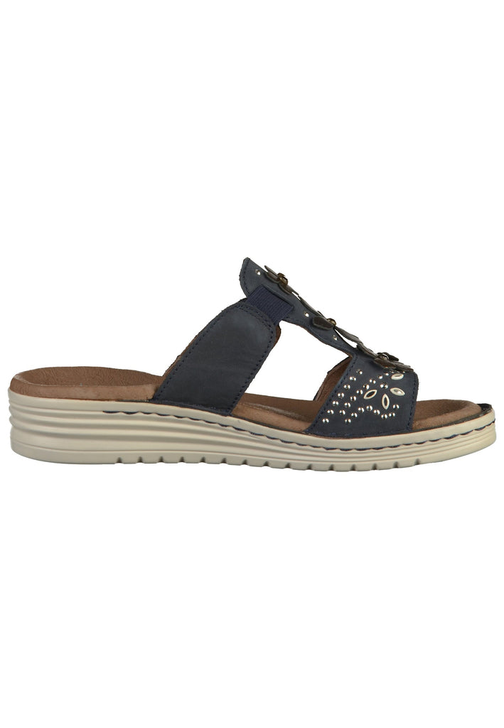 ara Pantoletten Leder Dunkelblau - surf4shoes