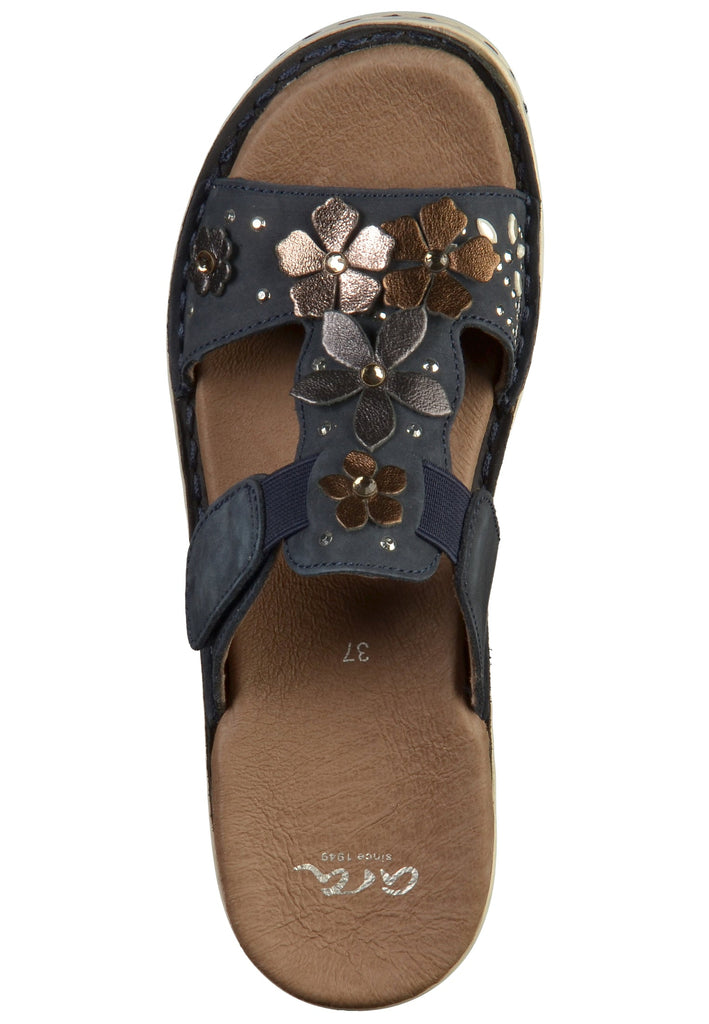 ara Pantoletten Leder Dunkelblau - surf4shoes