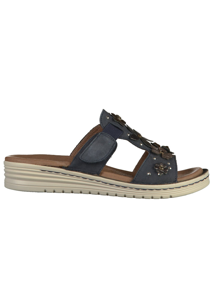ara Pantoletten Leder Dunkelblau - surf4shoes