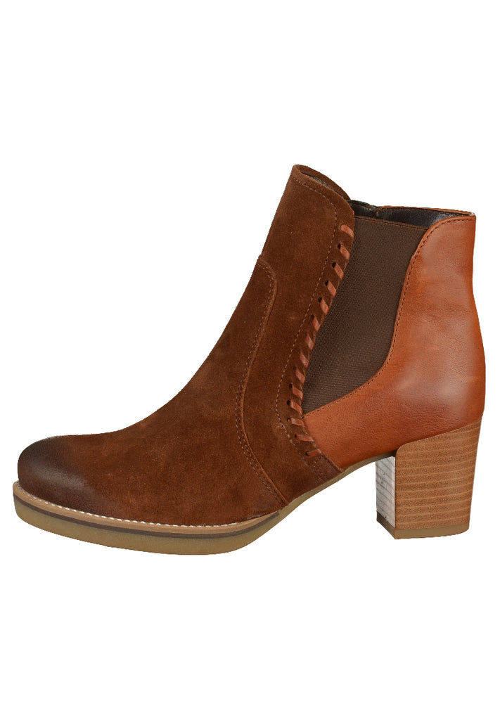 ara Stiefelette Veloursleder Cognac - surf4shoes