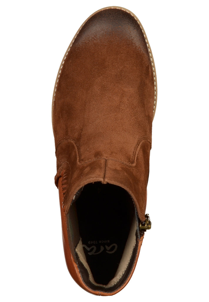 ara Stiefelette Veloursleder Cognac - surf4shoes