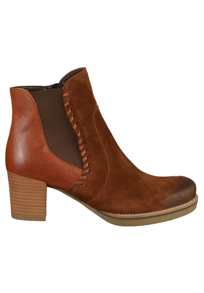 ara Stiefelette Veloursleder Cognac - surf4shoes