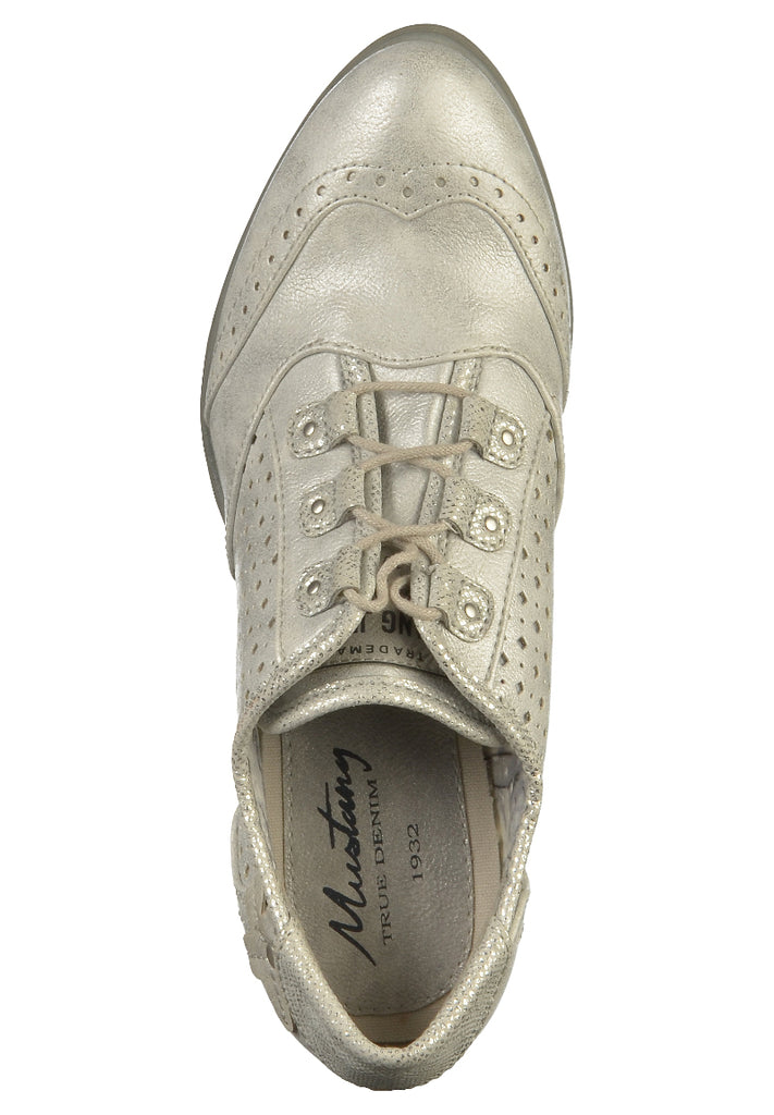 Mustang Pumps Lederimitat Silber - surf4shoes