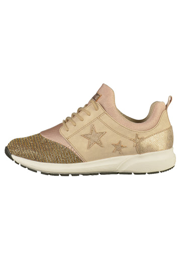 Mustang Sneaker Lederimitat/Textil Beige - surf4shoes