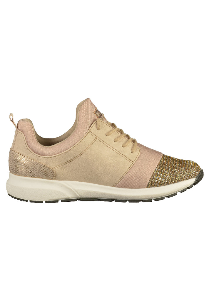 Mustang Sneaker Lederimitat/Textil Beige - surf4shoes
