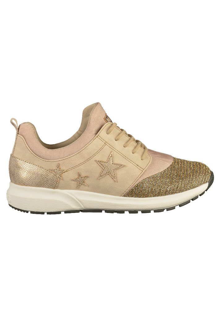 Mustang Sneaker Lederimitat/Textil Beige - surf4shoes