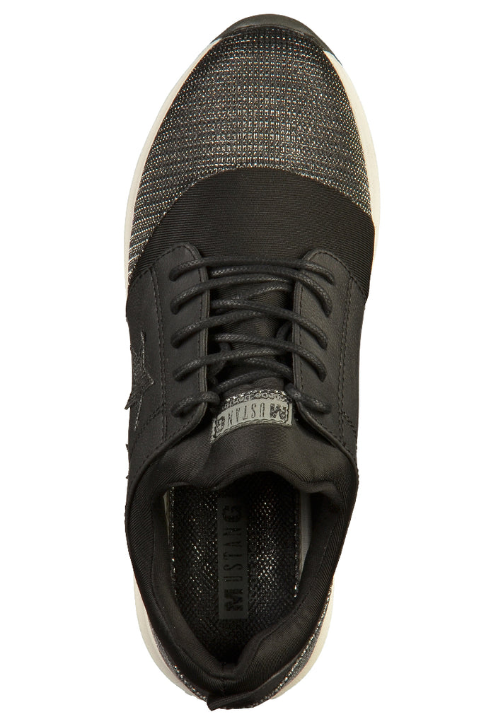 Mustang Sneaker Lederimitat/Textil Schwarz - surf4shoes
