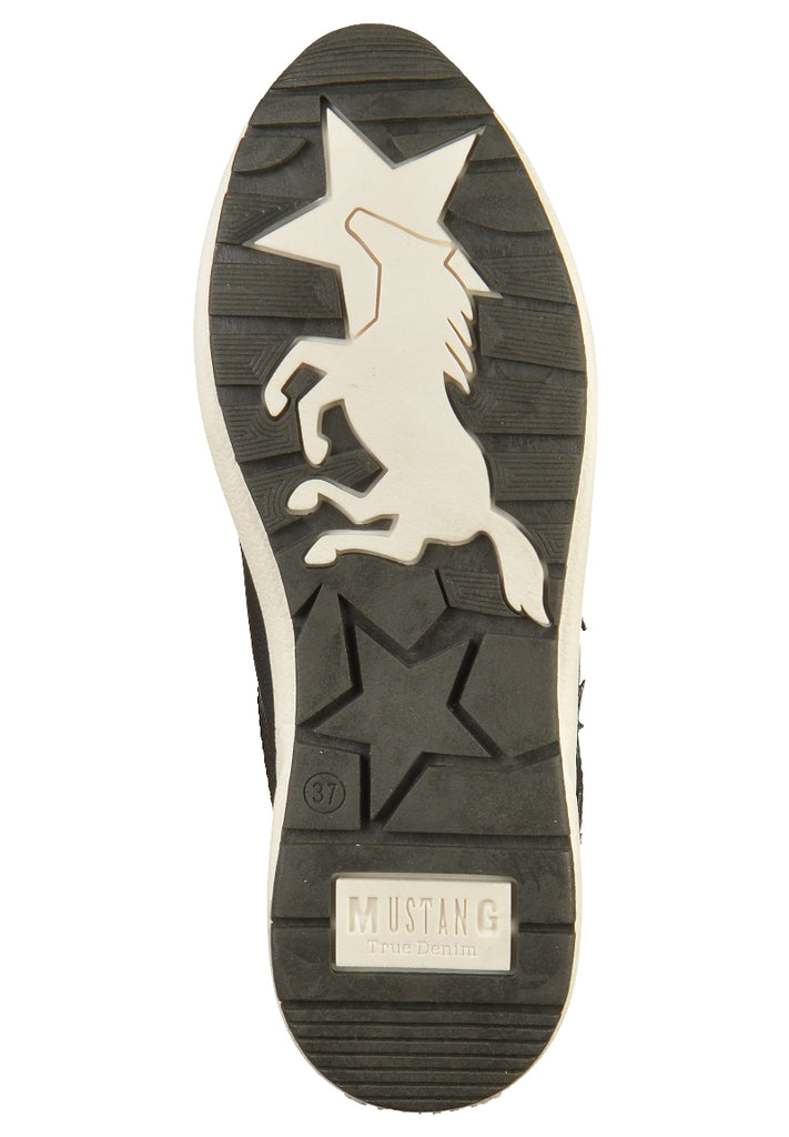 Mustang Sneaker Lederimitat/Textil Schwarz - surf4shoes