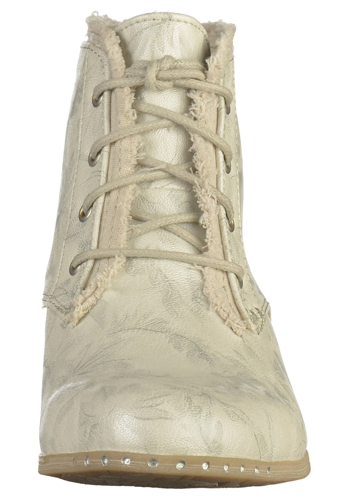 Mustang Stiefelette Lederimitat/Textil Weiß - surf4shoes